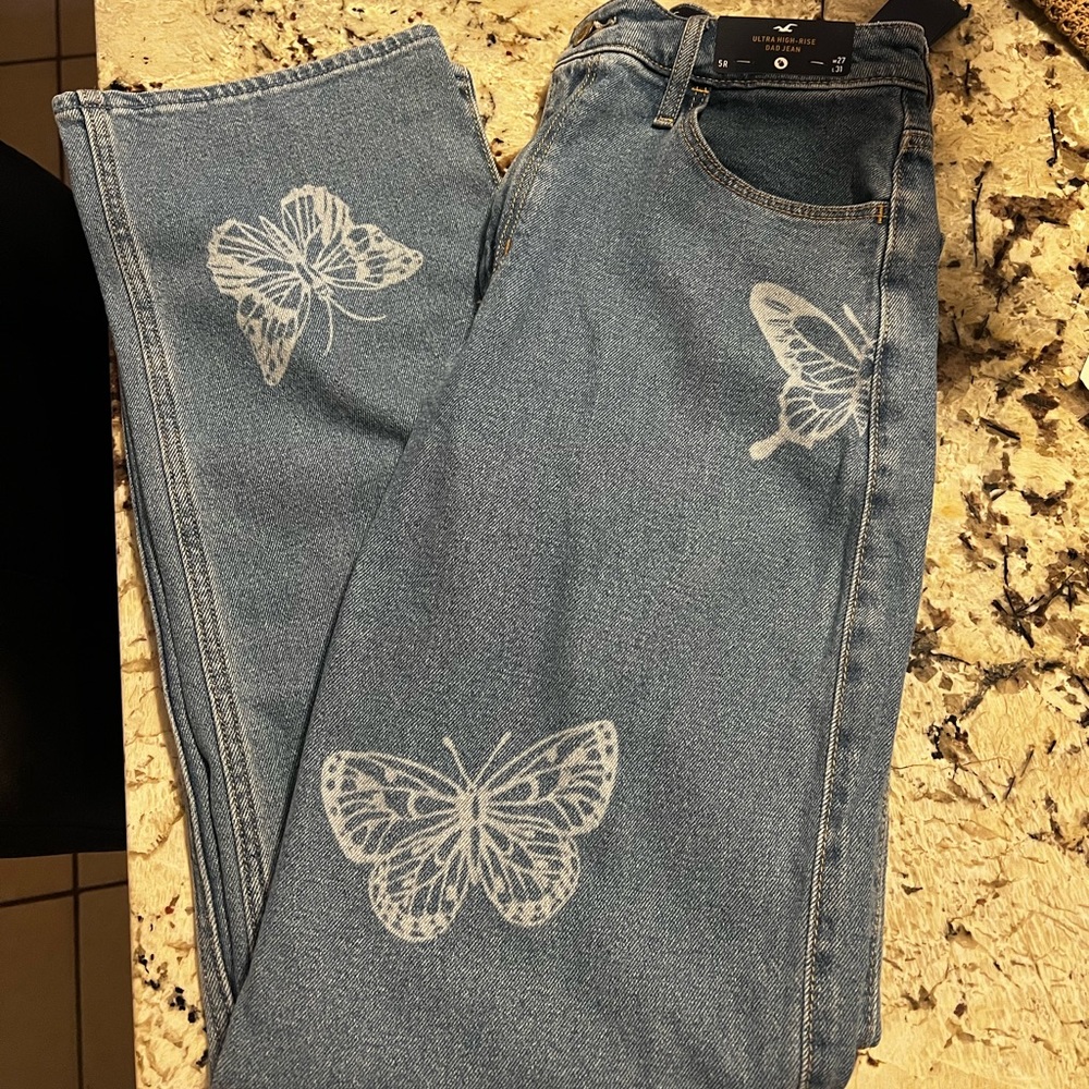Hollister ultra high rise dad jean